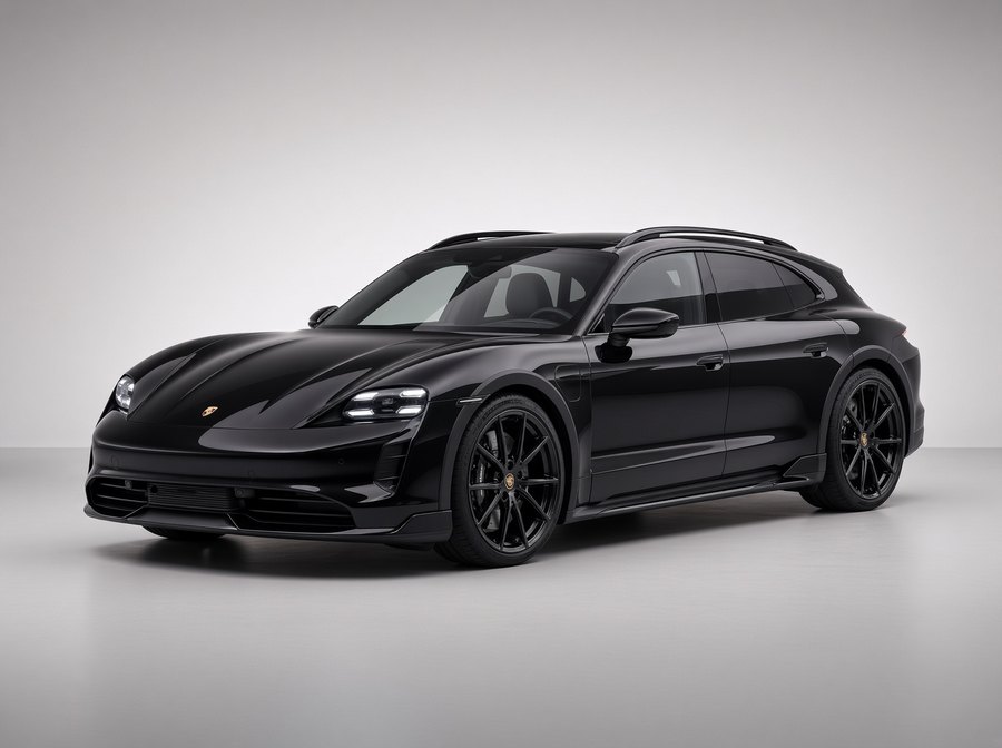 Porsche Taycan 4 Cross Turismo in black metallic